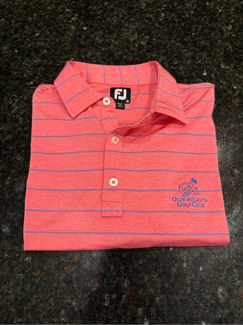 Olde Atlanta Golf Club - Pink/Blue FootJoy Golf Polo - Medium